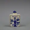 Antique porcelain blue and white antique pattern snuff bottle 1