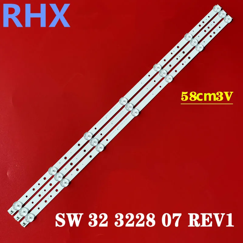 Per Skyworth Tv Light Bar 32E306C 32E320W 32E350E Sw 32 3228 07 Led 7Led 58Cm 3V 100% Nuovo