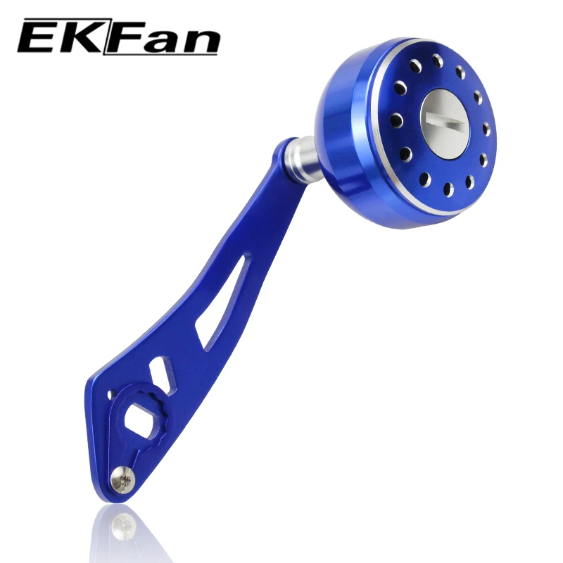 EKFan 90mm 알루미늄 합금 블루/티 골드 낚시 릴 핸들 로커 싱글 핸들 (8*5/7*4mm A/D/S 베이트캐스팅 릴 DIY 부품용)
