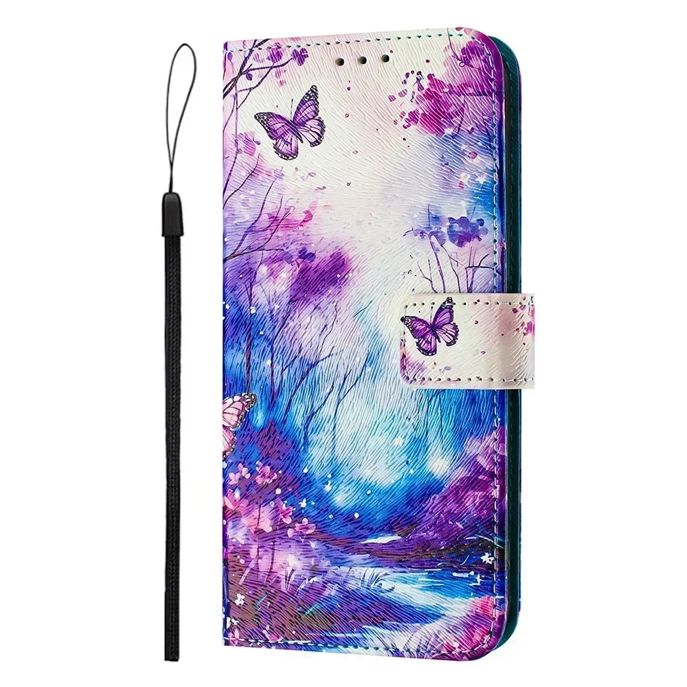 Colorful PU Leather Flip Wallet Phone Case with Card Holder