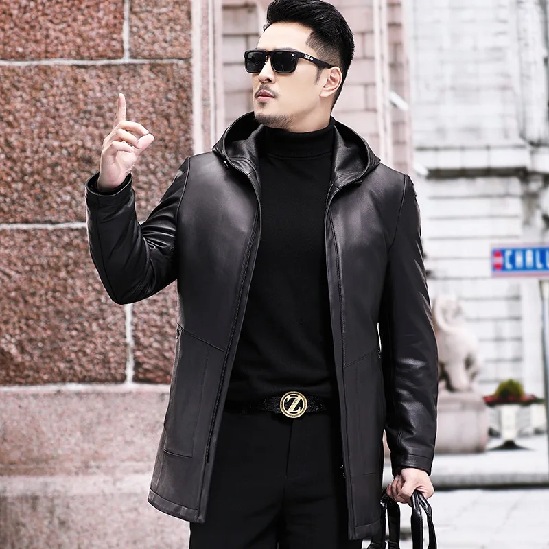 Men's Leather Jacket New Handsome Trendy Popular Biker's Leather Jacket  Men's Spring and Autumn Thin Short Top - AliExpress