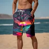 Summer New Harajuku 3D Cocoanut Trees Printing Beach Shorts Palm Tree Graphic Board Shorts For Men Hawaiian Cool Swimming Trunks 1