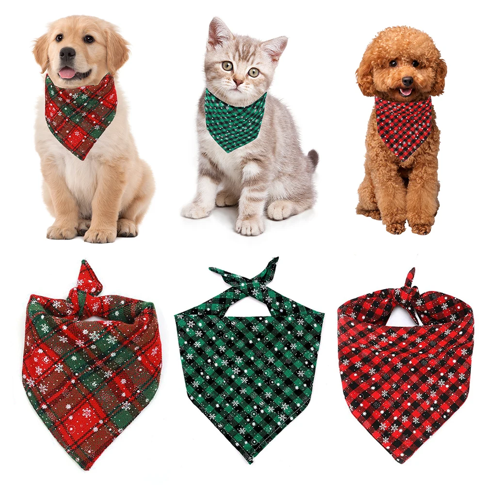 

Dog Bandanas Large Pet Washable Scarf Pet Bandana For Dog Cotton Christmas Bow Ties Collar Cat Dog Scarf Large Dog Accessories