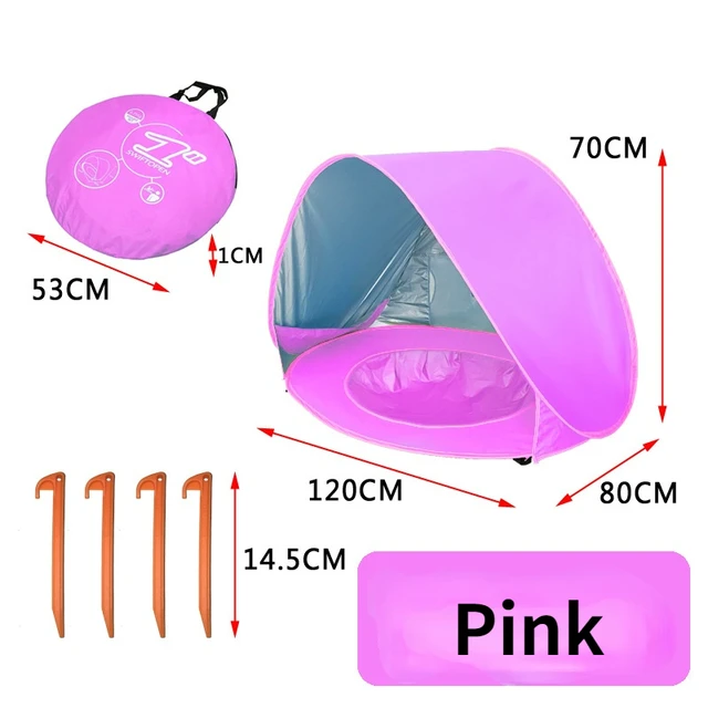 Baby Beach Tent Portable Shade Pool UV Protection Sun Shelter for Infant Outdoor Child Swimming Game Play House Tent Toys 2