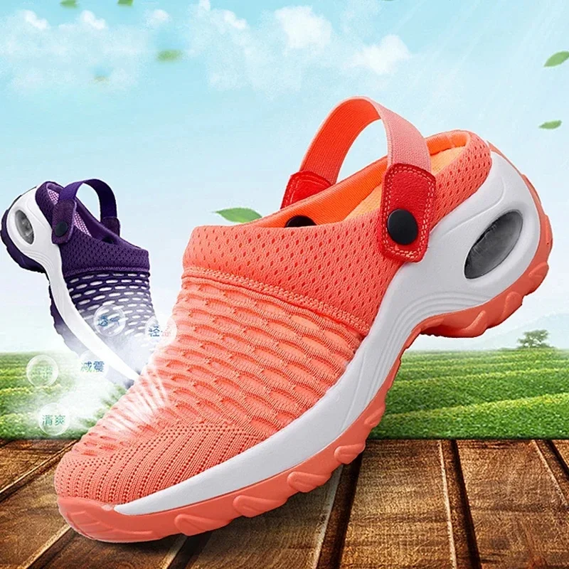 Women Shoes Mesh Orthopedic Clogs Arch Support Casual Summer Beach Sandals Breathable Outdoor Slippers for Women 3