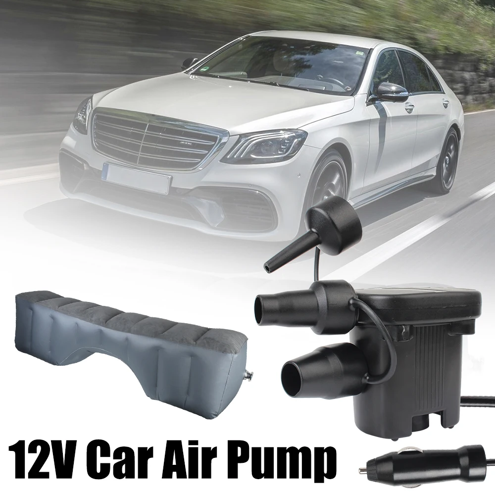 4000PA 80W 12V Inflator Electric Air Pump For Car Bed Mattress Pillows Cigar Lighter Adapter Camping Set Caravan Accessories