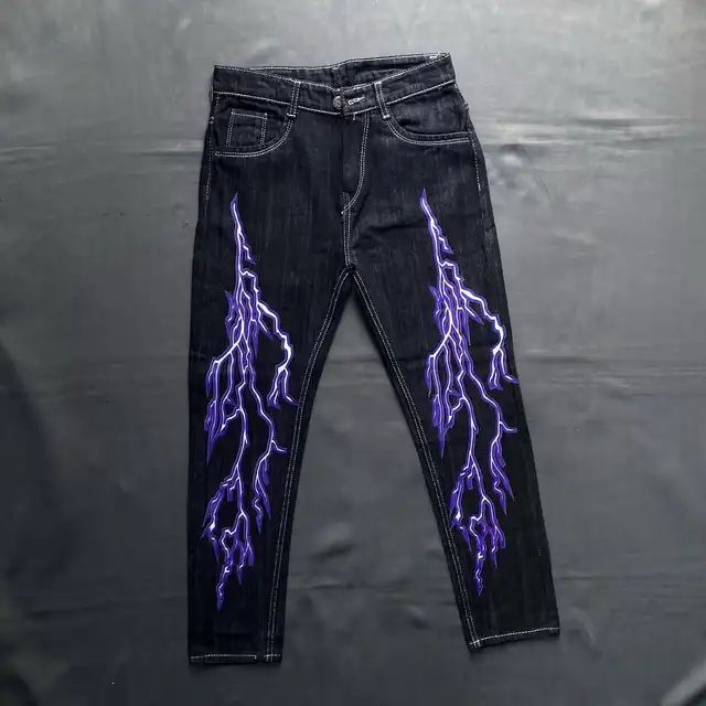 Relaxed Fit Lightning Pants Purple Plus Relaxed Fit Lightning - Main Image