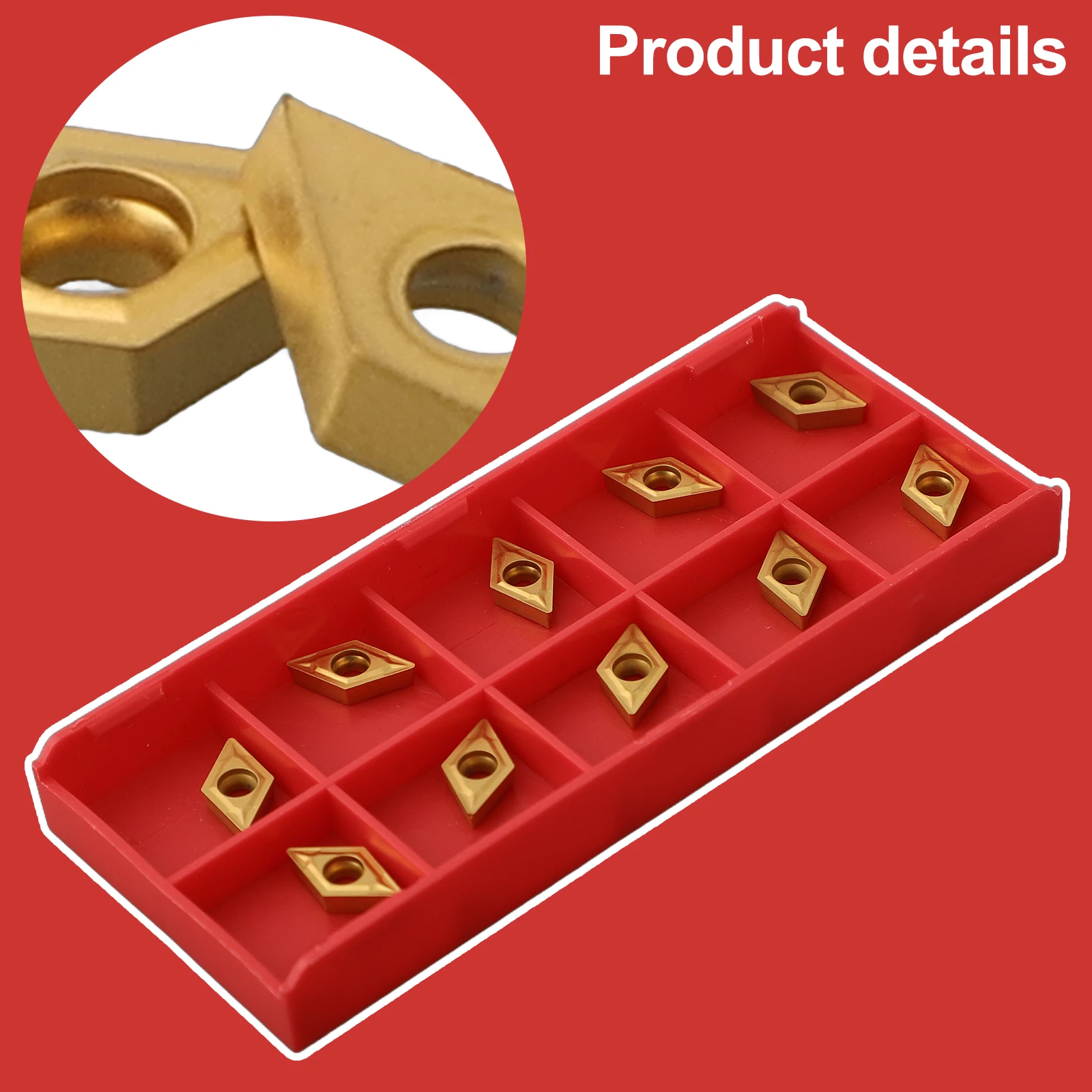 

Practical Useful Carbide Inserts Lathe Cutting DCMT070204 High Grip Strength Replacement Carbide Tool Tool Bit