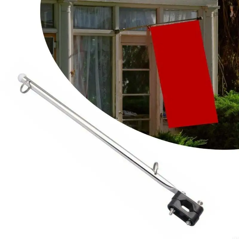 Marine Poles Holder Boat Poles Stainless Steel Rails Mounted Adjustment Plastic Clip Rustproof for Boat Yacht Car