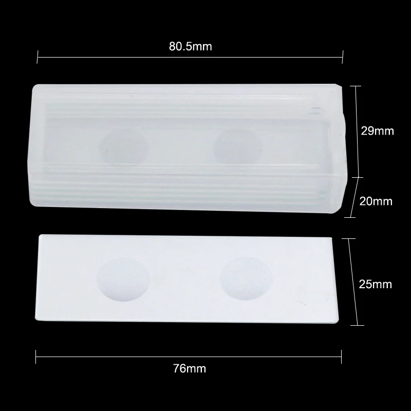 Microscope Glass Slides 5 Pieces Reusable Concave Blank Glass Slides or Prepared Slides For Biological Microscope Laboratorial Consumables
