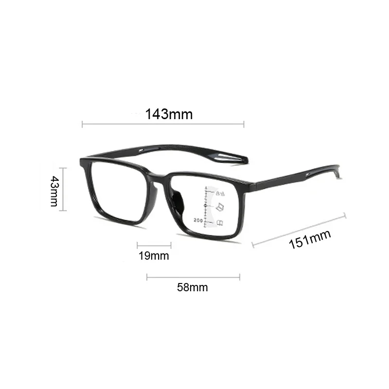 HD čočka multifocal čtení brýle muži ženy multifunkční blízký a daleko brýle  nový trend proti modré sportovní brýle presbyopie