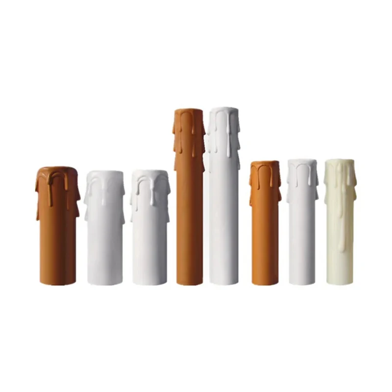 Candle Light Socket Covers E14 Candle Covers Sleeves Flame Retardant Vintage Style For Hotel Dining Room plastic candle socket covers