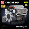 Mould King 10088 The V8 Engine Building Block Assembly Technical Car Brick Set Educational Car Engine Toys Kids Christmas Gift