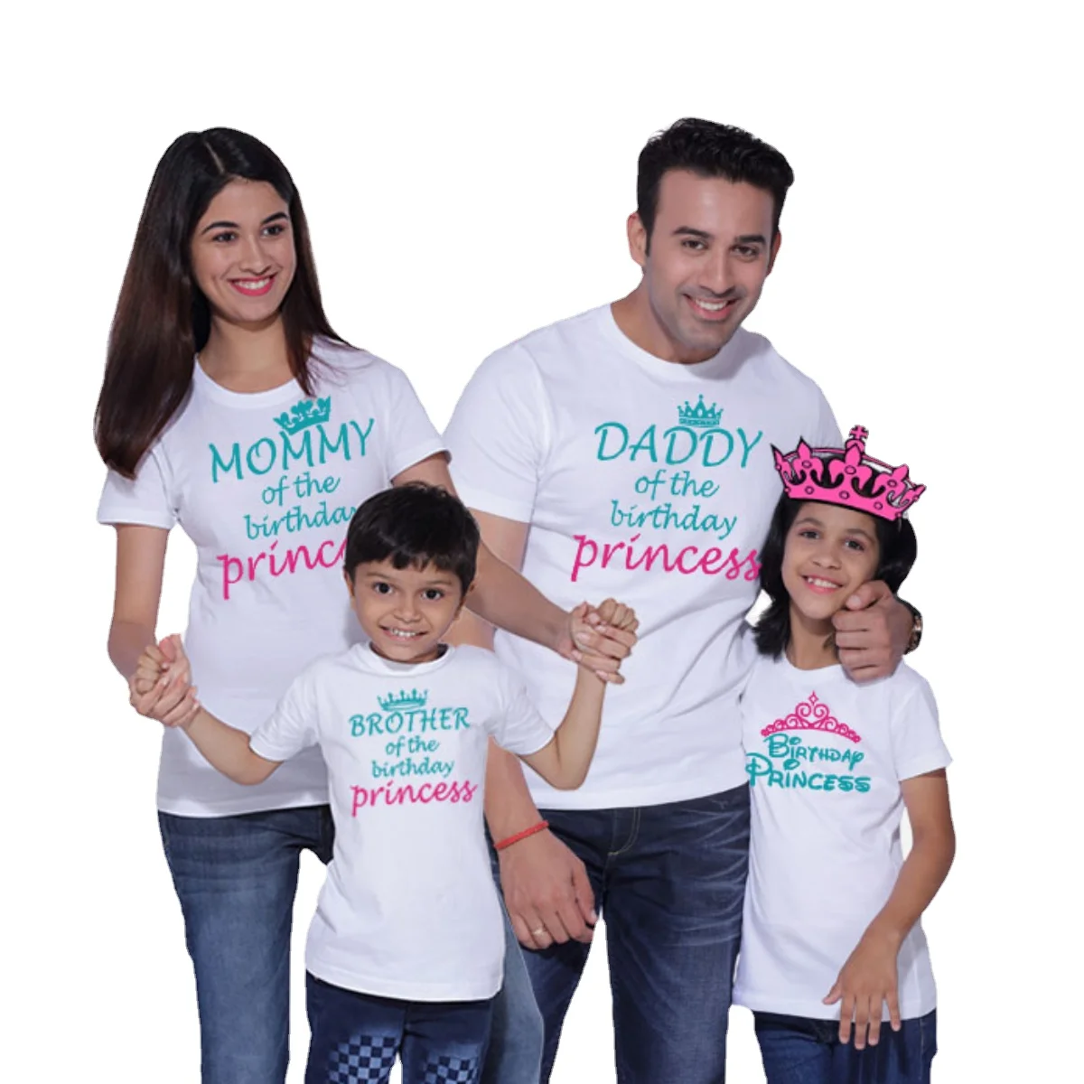 T-Shirt Prince Princess Birthday Family T-Shirt Family Matching Outfit Family Birthday