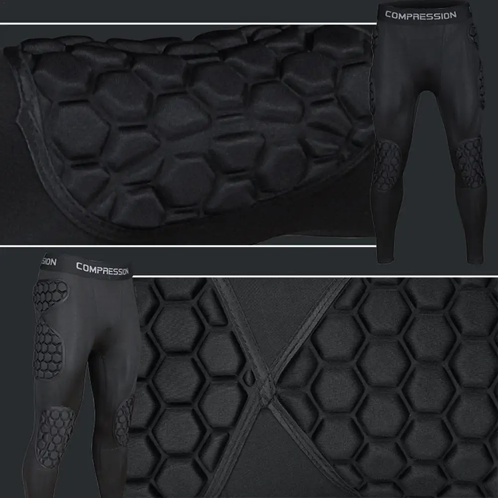 Description Picture 3 of itemFootball Soccer Paintball Shirt Soccer Padded Shirt Goalkeeper Honeycomb Long Sleeve For Soccer Basketball Sports Adults Kids