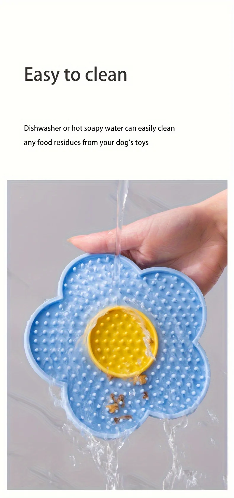 Lovely Flower Lick Mat for Dogs Cats Slow Food Plate Slow Feeder Non-Slip Suction Cups Silicone Dog Pet Slow Food Licking Pad