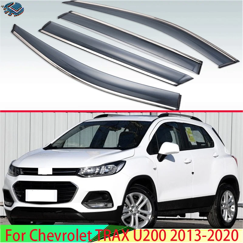 For Chevrolet TRAX U200 2013- 2014 Plastic Exterior Visor Vent Shades Window Sun Rain Guard Deflector 4pcs