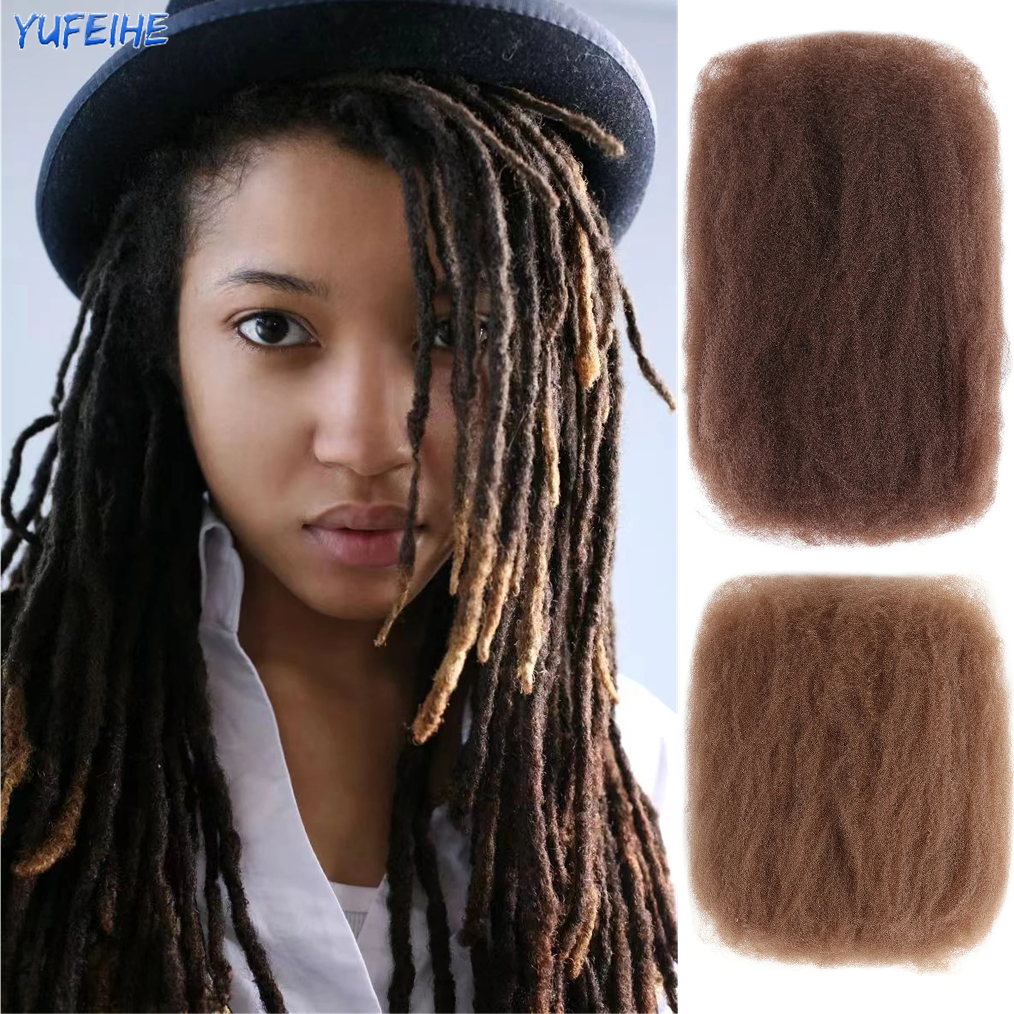 Synthetic Rasta Hair Afro Kinky Curly Bulk Thin Short Dreadlocks Crochet  Braiding Hair Extensions Hook Braids Reggae Hair Blonde| | - AliExpress