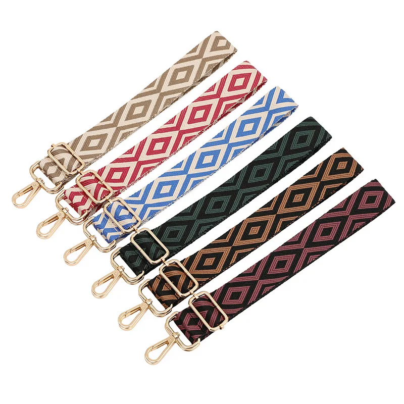 

New Lingge Bag Shoulder Strap Accessories Single Shoulder Diagonal Span Adjustable Replacement Long Shoulder Strap Jacquard Belt