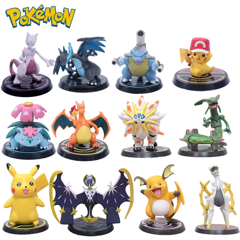 Lot De 6 Figurines Pokémon Avec Pokeballs Rétractables - Pikachu, Mewtwo Et Plus