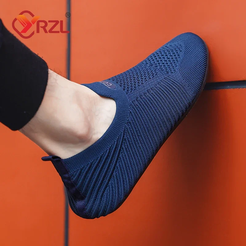 Casual Shoes Casual Loafers YRZL Loafers Men Soft Driving Moccasins High Quality Flats Male Walking Shoes Breathable Mesh Casual Loafers Slip on Mens Shoes