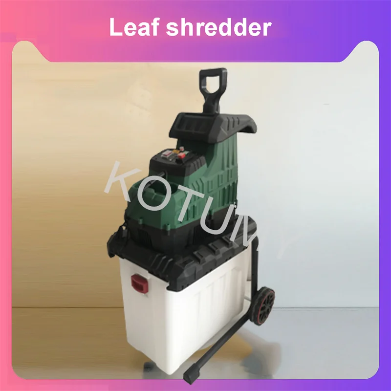 Electric Branch Crusher Small Household Orchard Tree Branch Crusher Wood Crusher Leaf Belt Collection Box Branch Crusher 220V 2