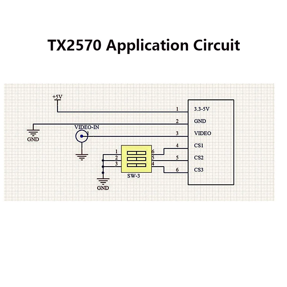 Module émetteur TX2570 2.4G 50MW 8 canaux FPV