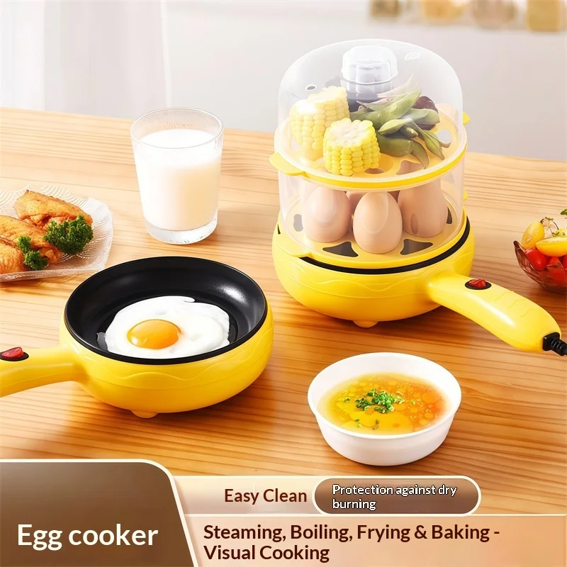 220V New Multifunctional Egg Boiler Electric Egg Steamer Cooking Breakfast Machine Double Layers Egg Cooker Mini Steamer 2
