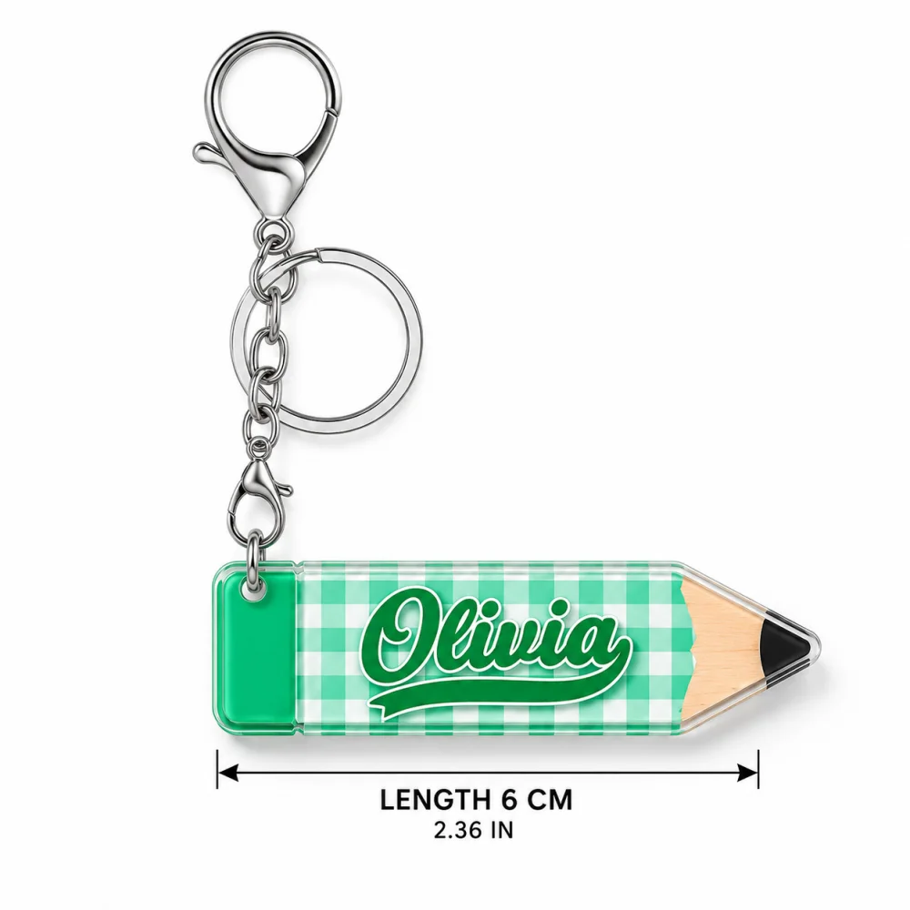 Custom Name Acrylic Keychain - Personalized Key Ring & Cute Backpack Charm Gift