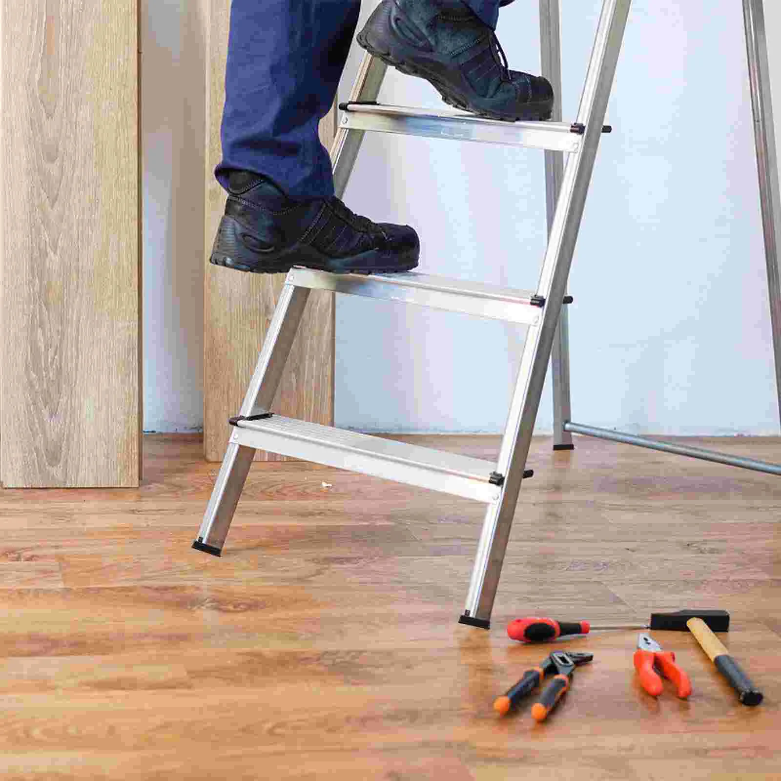 4 Pcs Ladder Foot Cover Folding Step Ladder Protective Cover Rubber Feet Square Tube