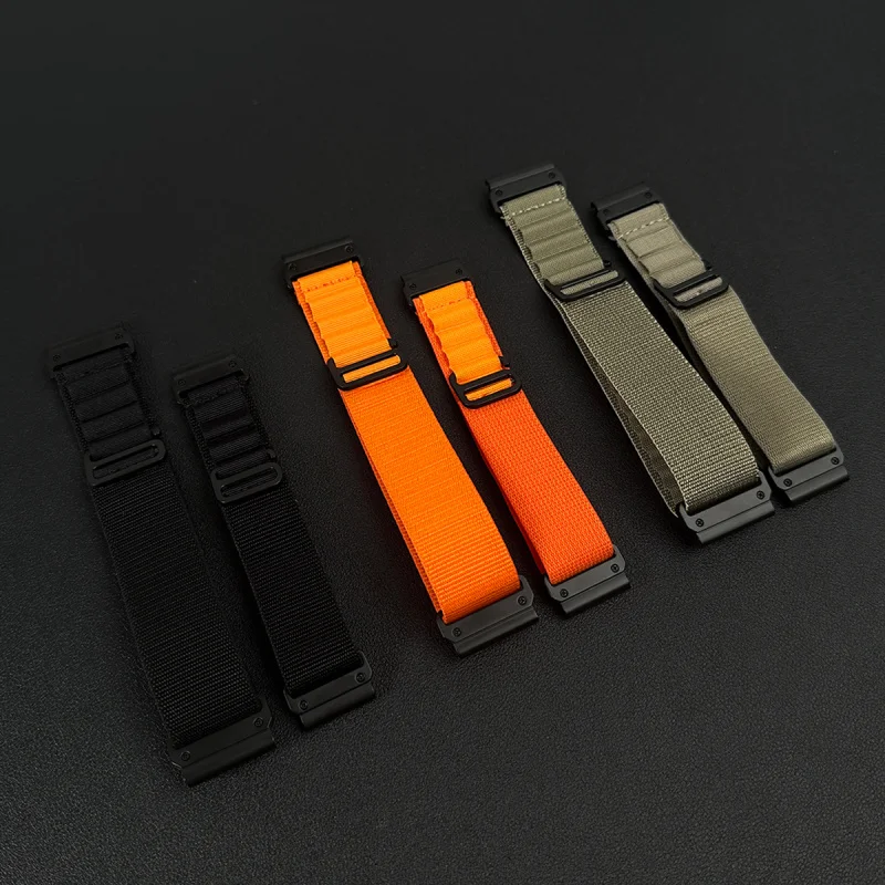 Unisex Quick Release Wave Nylon Watch Band - 2PC Set (20/22/26mm)