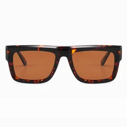Vintage - Style Thick Rectangle Sunglasses with Clear Lenses (Sunglasses)