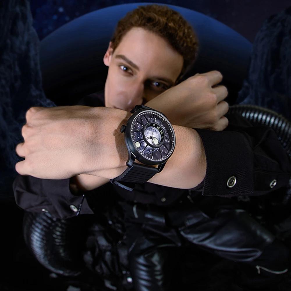 Luxury Men's Automatic Watch Space Dial Mechanical Watch Top Brand Designer 44mm Ultra Luminous Clock CEBRODZ