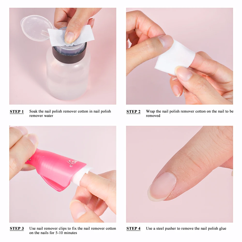 Nail Polish Remover 10pcs Nail Art Soak Off Cap Clip for Nails UV Gel Polish Remover Wraps Polish Remover Clips Manicure Cleaner Degreaser Art Tools