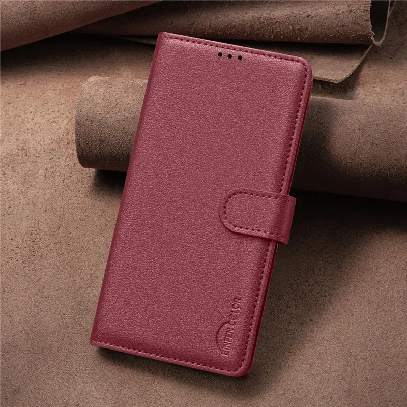 Leather Wallet Flip Anti-Theft Case with RFID Blocking