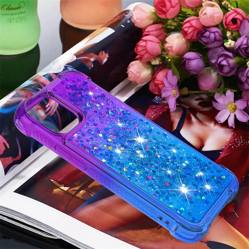 Gradient Color Flow Sand Phone Case - Fashionable Anti-fall Soft Cover