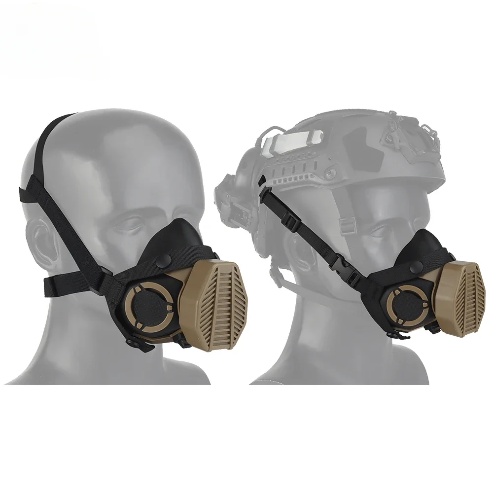 Respiratore tattico SOTR operazioni speciali mezza maschera filtro sostituibile maschera antipolvere Wargame accessori per costumi da caccia