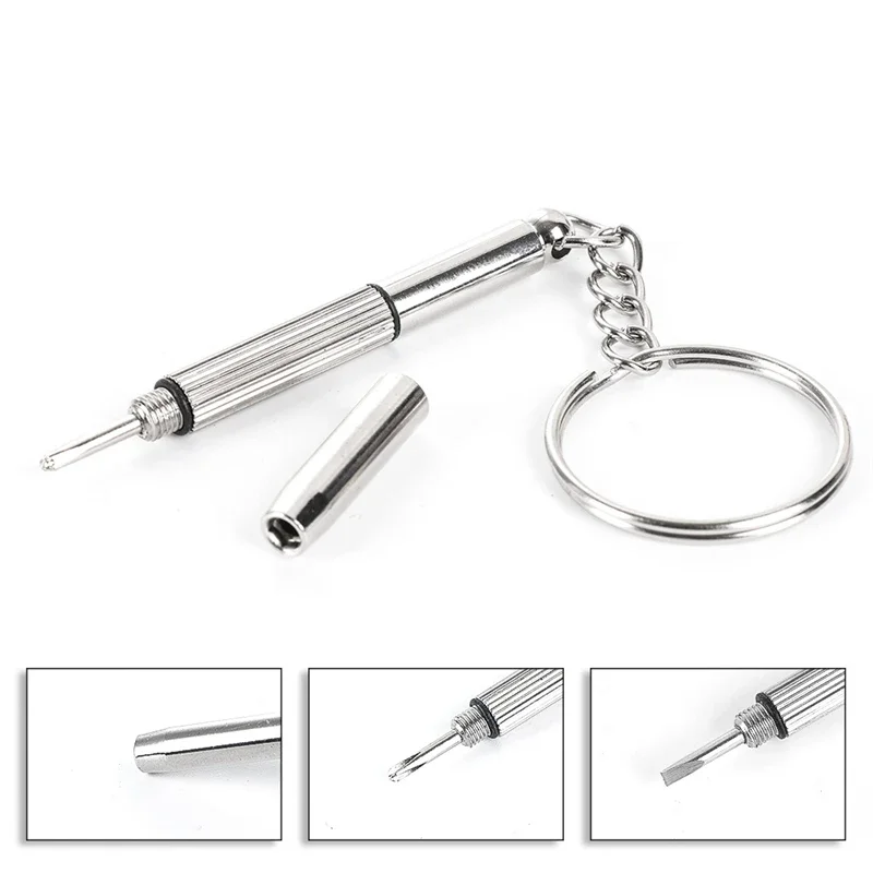 100/5 stücke Brille Schrauben dreher Brillen schrauben dreher Uhr Reparatur satz mit Schlüssel bund tragbare Handwerkzeuge Präzisions schrauben dreher Werkzeuge – Detail 9
