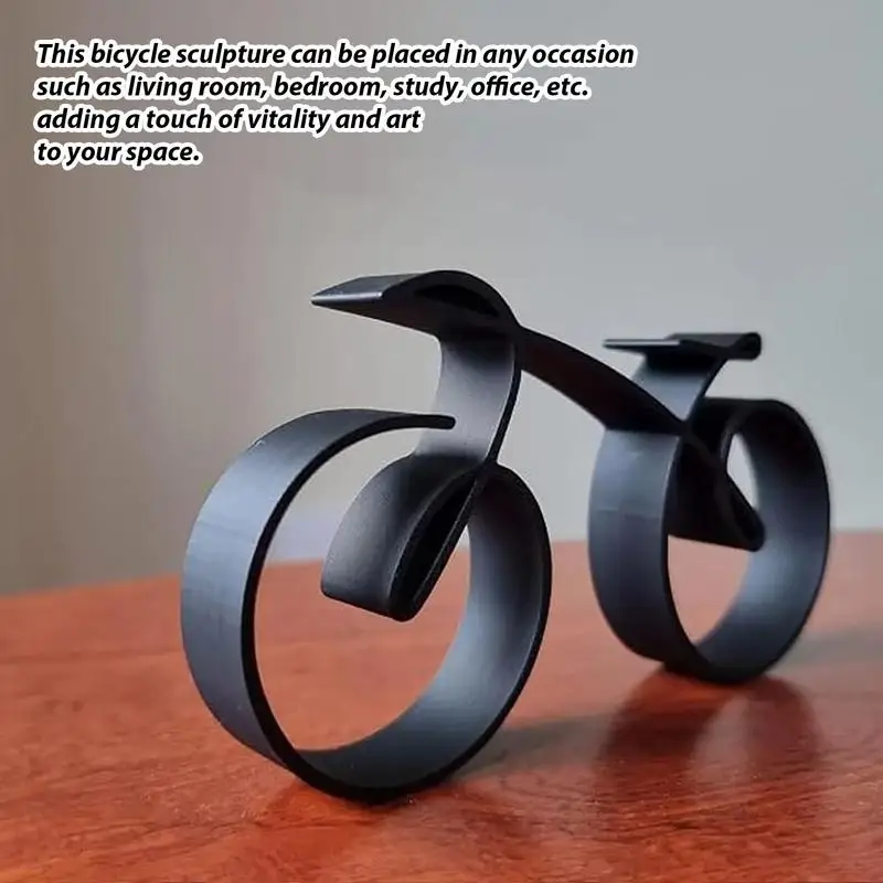 Acrylic Minimalistic Bicycle Sculpture Wire Frame Style Bike Decorations For Home Stylish Bicycle Art Durable Bike Wall Decor