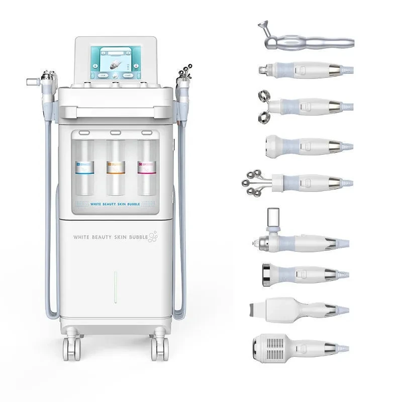 

Multi-function Microdermoabrasion Facial Machine 9 In1 Skin Care Cleansing Water Grinding H2O2 Bubble Hydrafacial Machine Beauty