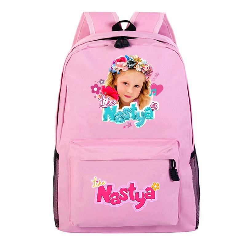 Popular Girl Like Nastya Backpack Fashion Pink School Bags for Girls Lightweight Bookbag Large Capacity Bagpack Women Laptop Bag