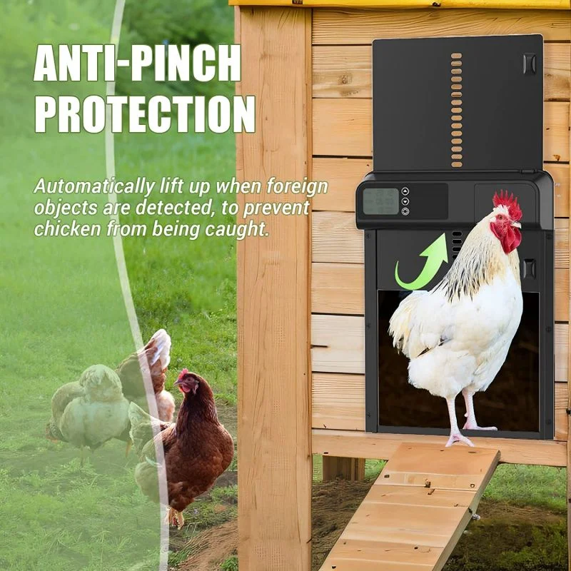 Motor Intelligent Chicken House Door Timer Automatic Chicken Coop Door Waterproof Pets Cages Door Outdoor Farm Accessories