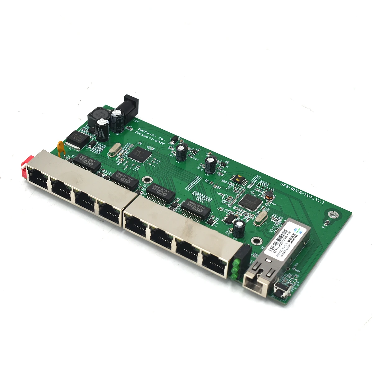 Reverse POE ONU 8FE POE GEPON ONU ONT PCB Board, Reverse POE ONU 8FE