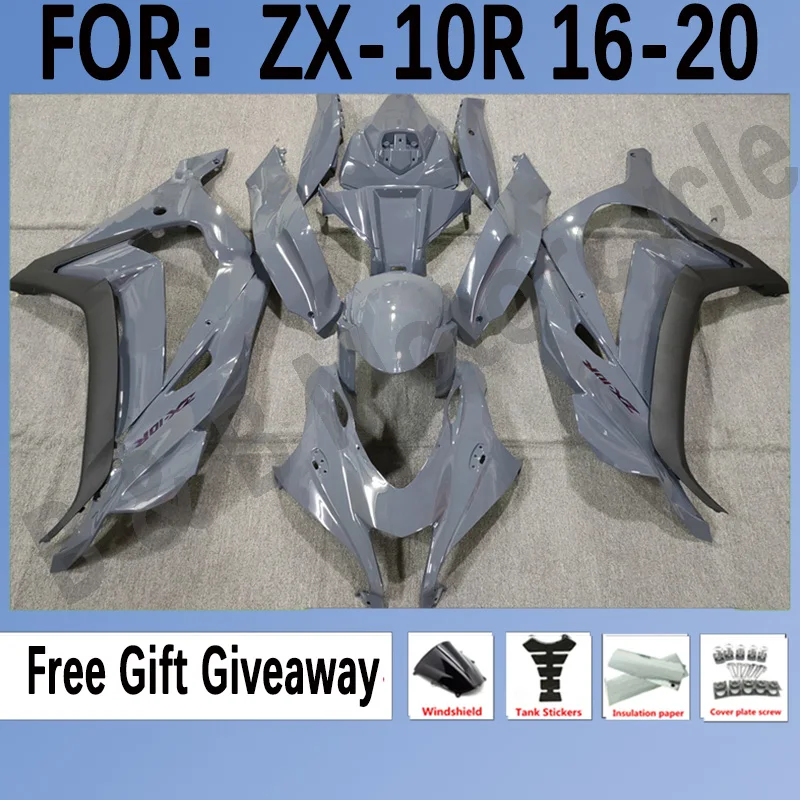 

NEW Motorcycle Injection Full Fairings for Kawasaki ZX-10R ZX10R 2016-2020 16 17 18 19 20 Bodywork Fairing Kit Set Grey Black