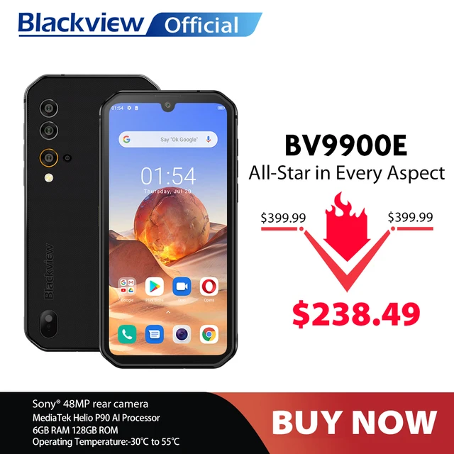 Blckview BV9900E Helio P90 Smrtphone robusto 6GB 128GB IP68 impermebile 4380mAh 48MP fotocmer NFC Android 10 telefono cellulre|Cellphones|  