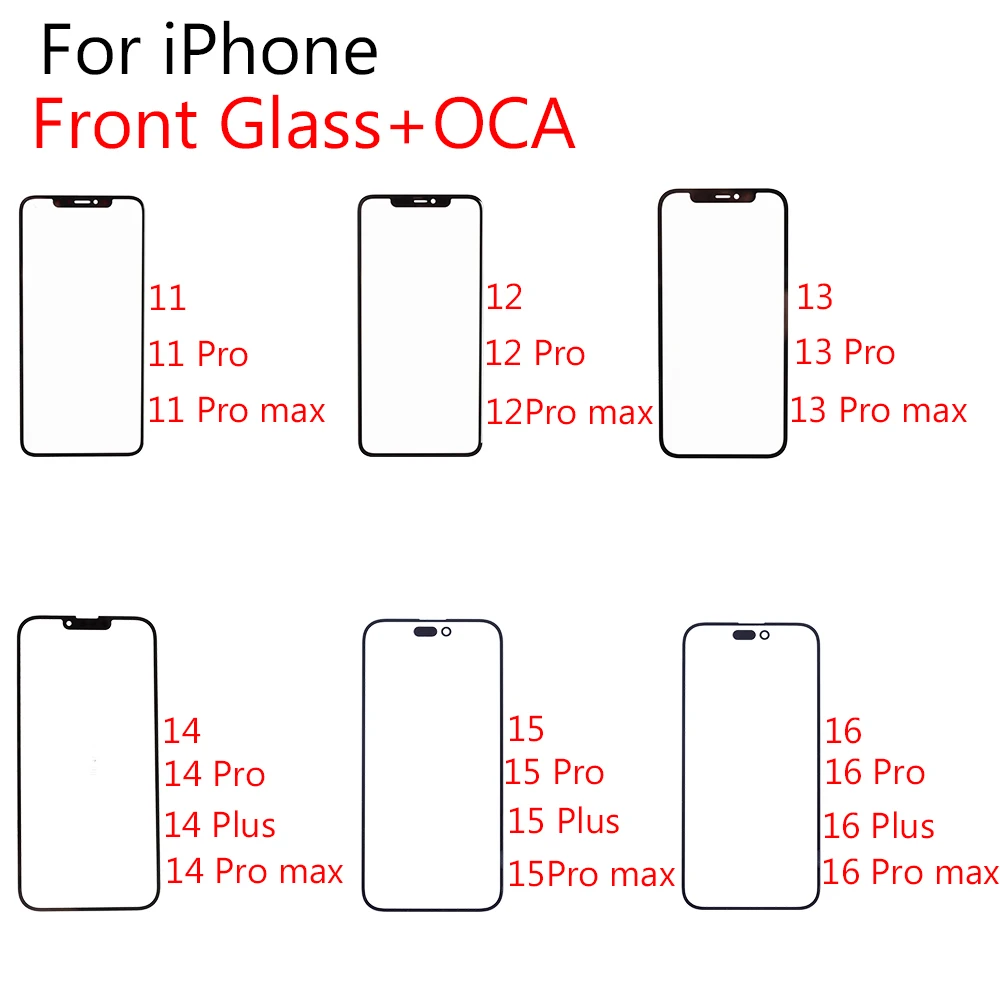 Premium OLED/LCD Front Touch Screen OCA Glass Replacement