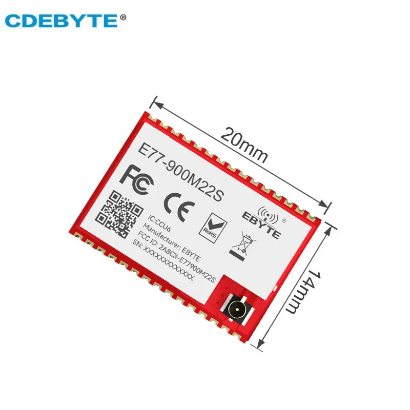 무선 모듈 LoRaWan 스프레드 스펙트럼 CDEBYTE E77-900M22S E77-400M22S 433/868/915MHz ARM Cortex-M4 저전력 소비 SoC