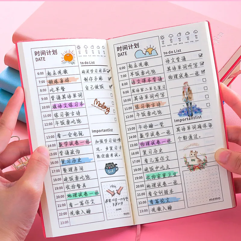 포켓 데일리 플래너 날짜 없는 노트북 일정, 200 일 할 일 목록, 개인 일일 작업, 작업 정리함, 비용 절약 계획