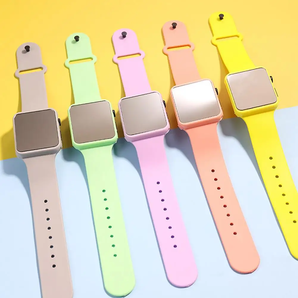 High-Precision ABS LED Stylish Digital Watch Child Wrist Clock Decor for School