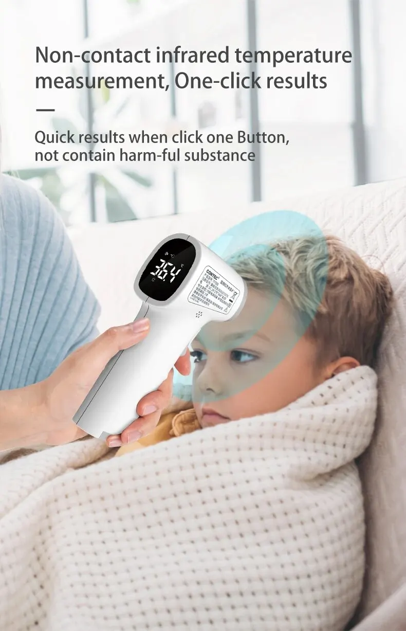Forehead Thermometer CONTEC Digital Infrared LED Non-Contact Temperature Measurement Adult